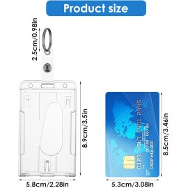 ID Card Badge Holder with Key Ring